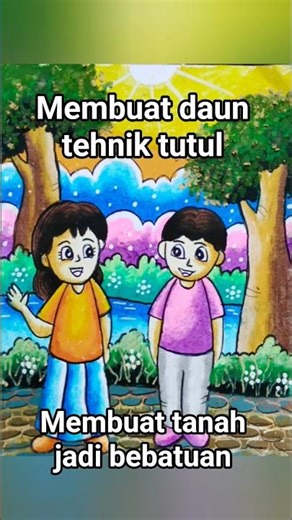 membuat tanah jadi bebatuan. #mewarnai #drawing #art #menggambar