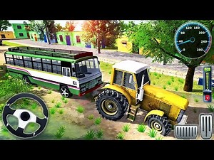 Tractor Driving Pull Bus Simulator - Real Cargo Tractor Towing Rescue Offroad - Android GamePlay