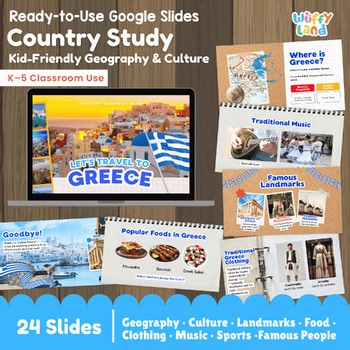 Greece Country Study Google Slides | Europe Geography Culture History | No Prep