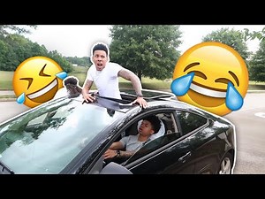FALLING ASLEEP WHILE DRIVING PRANK ON MY FRIENDS! 😴😂 (POLICE CHASED US!)