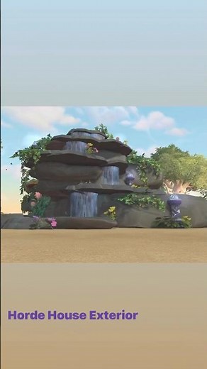 Exterior Horde house Waterfall build in World of Warcraft. #worldofwarcraft # #videogames
