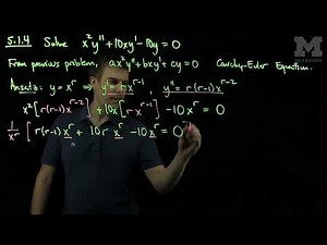 Cauchy Euler Equations: An Example