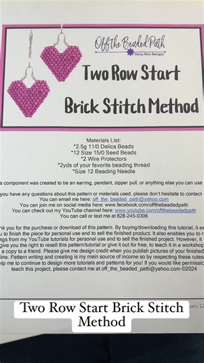 Heart Earrings just in time for Valentine’s Day! #offthebeadedpath #beadedpath #valentines2024 | Off the Beaded Path