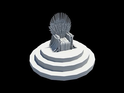 3d modeling The Iron Throne from Game of Thrones (Autodesk Maya Tutorial bend deformation tool)