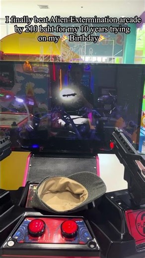 I finally beat Alien:Extermination arcadeby on my 🎉Birthday🎉 #alien #arcade #xenomorph #birthday