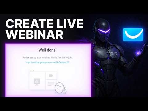 How To Create A Live Webinar On GetResponse (2026) | Webinar Setup
