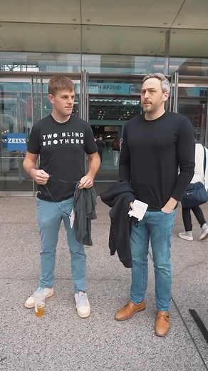 2K views · 24 reactions | Two Blind Brothers debuted their new prescription glasses in partnership with L'Amy America Eyewear at Vision Expo East 2024 last week! Watch to see their #VisionExpo experience. In this partnership, 10% of every sale will be donated to researching and developing treatments for treating blinding diseases. : Two Blind Brothers #Blind #BlindEducation #BlindAwareness #LowVision #LowVisionAwareness #TwoBlindBrothers | Vision Expo | Facebook