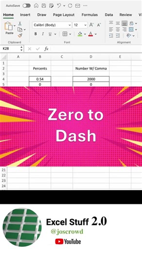 #formatting #zero to #dash in #excel #formula #excelformulas #exceltips #exceltricks #spreadsheet #exceltiktok