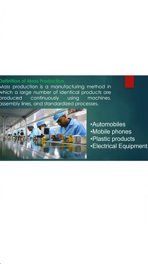 Mass Production Explained in 30 Seconds #shorts