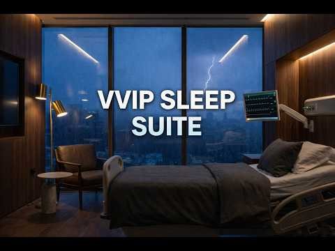 FALL ASLEEP FAST | VVIP Medical Ambience 🌧️ Cozy Rain & Heart Monitor White Noise (10 Hrs)