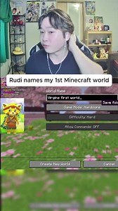 Rudi names my first Minecraft world #Rudi #twitch #minecraft