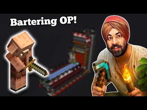 I Built an Auto Piglin Bartering Farm 🔥 | Unlimited Gold Trades | Minecraft Survival