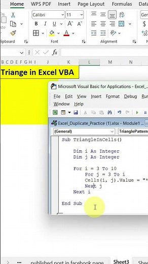 Make patterns in Excel with this simple VBA loop! #excel #VBA #tutorial