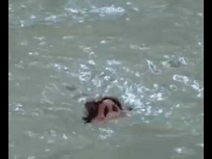 girl keeps sinking gif