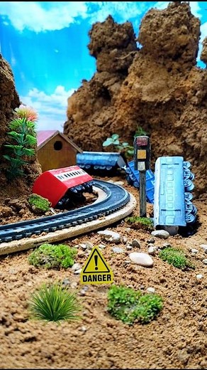Miniature Train Crash Diorama | Realistic Train Accident Scene 🚂⚠️