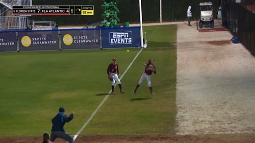 What a play by Marin Heller 🤩 #NCAASoftball #SCTop10 x 🎥 ESPN / Florida State Seminoles Softball | NCAA Softball