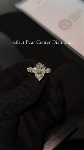 Stunning 6.62ct Pear Diamond Engagement Ring