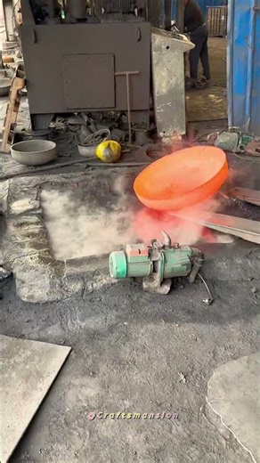 Industrial Metal Forging: Red Hot Steel Quenching