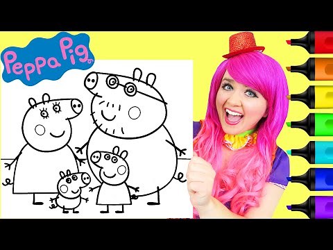How To Color Peppa Pig & Friends With Markers
