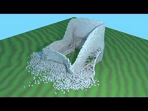 Blender physics simulation - Brick building collapse