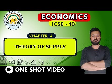 Theory of Supply | [ ICSE Economics Class 10 Chapter 4] | One Shot