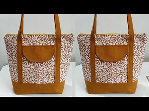 Lets make our own Tote Bag at Home !!! BAG MAKING | Cloth Bag cutting and stitching | Shopping Bag