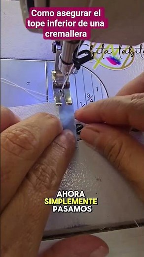 How to secure the bottom stop of a zipper #sewing #sewingwithtabita #sewing #sewing