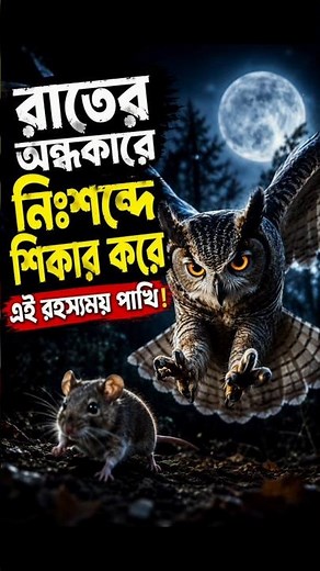 Silent hunter of the night! What makes owls such deadly predators? 😱 #powerfulowl #eagleowl #mystery