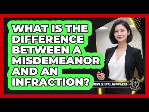 What is the difference between a misdemeanor and an infraction?