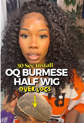 Yall keep asking it’s so simple here’s another video hope this helps hair is linked below if you want this exact wig #wigoverlocs #locstyles #halfwig #burmesecurly #fyp