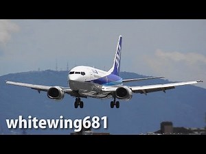 [B737-500] ANA WINGS Boeign 737-500 JA8500 LANDING OSAKA Int'l Airport 大阪国際空港（伊丹空港） 2016.7.2