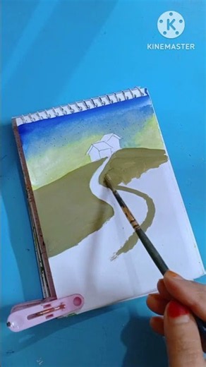 Satisfying Watercolor Landscape Process #art #paintingtutorial