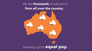 2.7K views · 92 reactions | We help Australia's children get the best start in life - yet some of us can't afford to have families of our own. It's got to change. So today, we're doing something HUGE to make equal pay a priority in the next Federal Budget. Watch this space. And if you're not a member, join our union now: bigsteps.org.au/join | Big Steps Campaign | Facebook