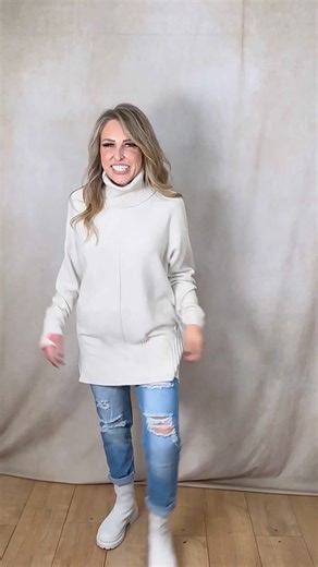 11K views · 31 reactions | One of our most favourite casual Autumn outfits   Our new ‘Randi Roll Neck Jumper’ is so cosy! Which colour is your favourite… baby blue, baby pink or cream? | Tracey Jane Fashion | Facebook