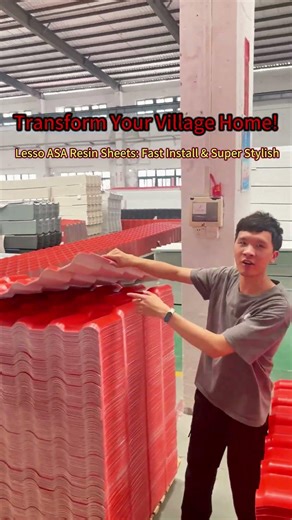 Lesso ASA Resin Sheets: lightweight & easy to install.#roof #atap #roofsheet #resintile #resin