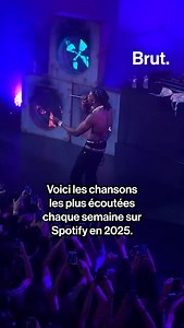 Brut. on Instagram: "Voici les chansons les plus écoutées en 2025 sur Spotify, semaine par semaine."