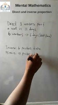 INVERSE AND DIRECT PROPORTION