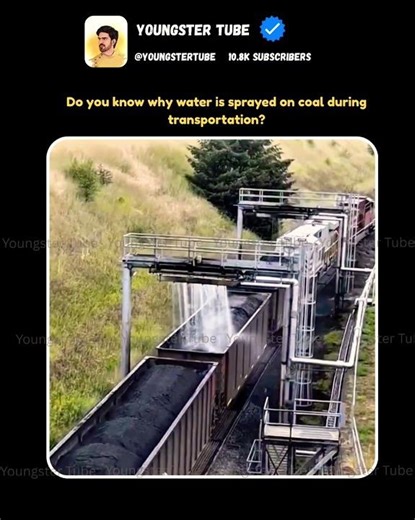 Why Water Is Sprayed on Coal in TRAINS? 🤔 Shocking Reason Behind This ! #viral #explore #trendingnow