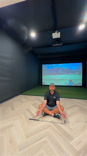 ForeFront Golf Simulator on Instagram: "Golf sim Namaste 🧘‍♂️ #golfsimulator"
