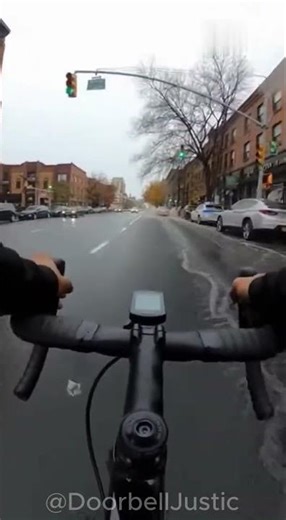 Cyclist Gets Yelled At... Car Immediately Gets Splashed By Puddle#instantkarma#caughtoncamera