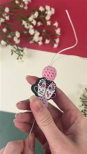 Pastel Winter Straw Charm