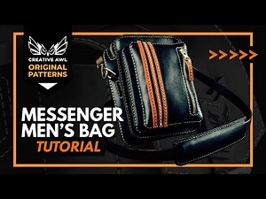HOW TO MAKE LEATHER MEN'S EDC BAG. Making leather men's bag with PATTERN