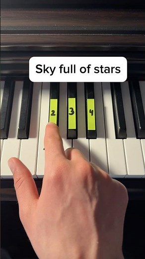 Sky full of stars (Easy Tutorial) #piano #pianotutorial