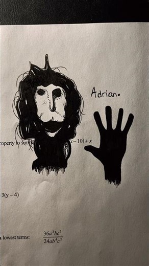 Day 1 of writing random names on my homework until I write yours #art #horror #drawing #shorts