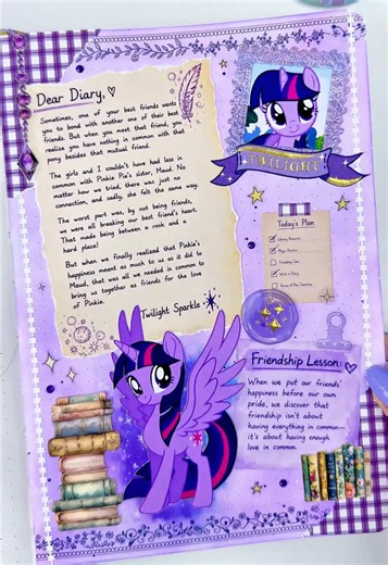 Twilight Sparkle Journaling Ideas — My Little Pony Themed Journal