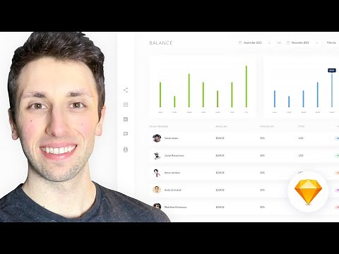 Dashboard Web App UI Design: Sketch Tutorial for Beginners 👉1