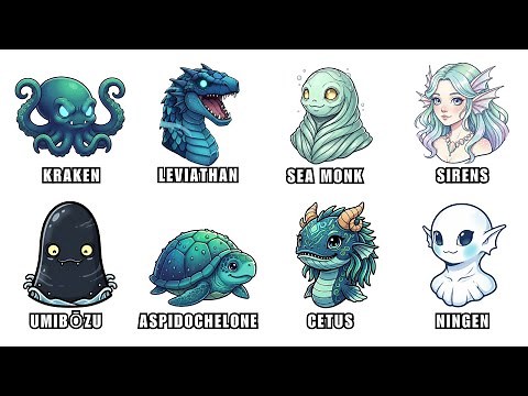 10 MYTHICAL Sea Creatures Explained In 9 Minutes...