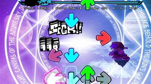 FNF MEGAMIX MASTER难度 4miss 96.43%