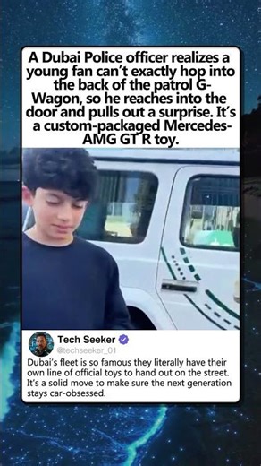 DUBAI POLICE GIFTING MINI MERCEDES