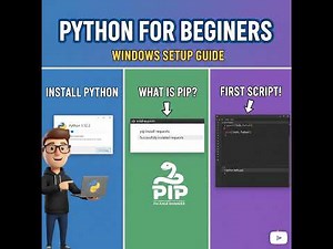 How to Install Python on Windows | Install pip & Run Your First Script